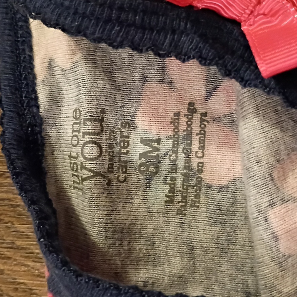 Carter's Navy and Pink Baby Onesie - Picture 5 of 7